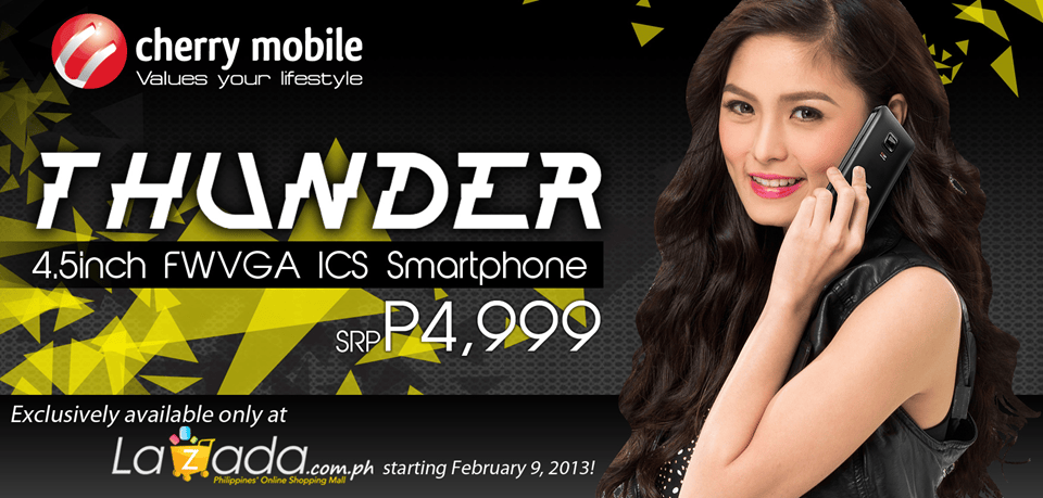 Cherry Mobile Thunder: A 4.5″ FWVGA ICS P4,999 Smartphone now available at @lazadaPH